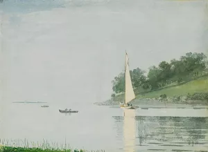 Yacht In A Cove, Gloucester by Winslow Homer Oil Painting