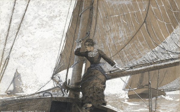 Main Product Photo of Yachting Girl  Painting by Winslow Homer