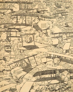 When Fords Begin to Fly by Winsor Mccay Oil Painting