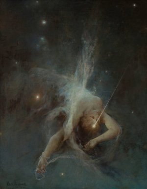 Falling star by Witold Pruszkowski Oil Painting