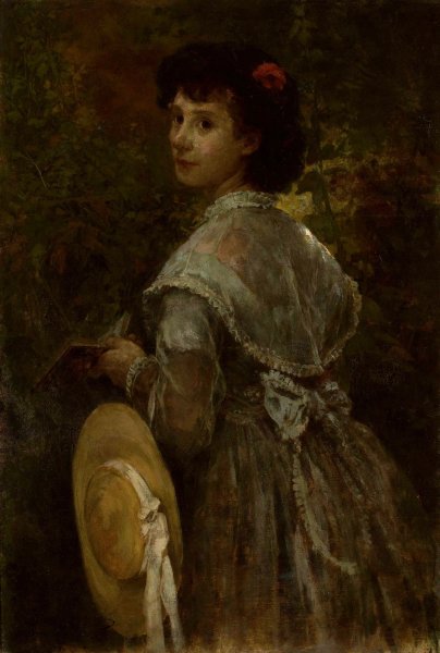 Portrait of artist's sister  by Witold Pruszkowski - Hand-Painted Oil Painting Reproduction