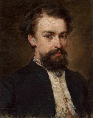 Portrait of Wlodzimierz de Rosenwerth Ruzycki by Witold Pruszkowski Oil Painting
