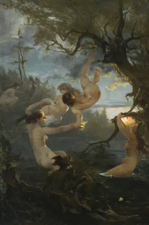 Water nymphs by Witold Pruszkowski Oil Painting