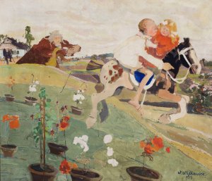 Abduction of a princess by Witold Wojtkiewicz Oil Painting