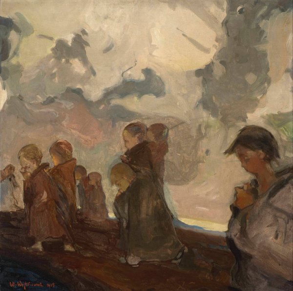 Main Product Photo of Children's crusade  Painting by Witold Wojtkiewicz