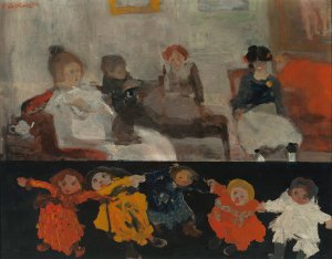 Dolls by Witold Wojtkiewicz Oil Painting