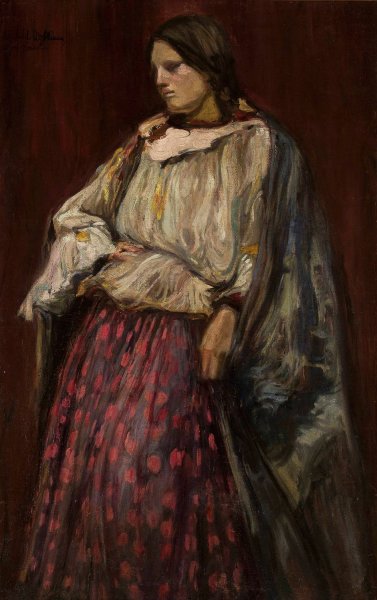 Main Product Photo of Gipsy woman  Painting by Witold Wojtkiewicz