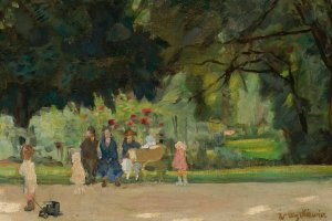 Planty Park in Krakow by Witold Wojtkiewicz Oil Painting