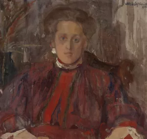 Portrait of Eliza Parenska nee Muhleisen Oil painting by Witold Wojtkiewicz