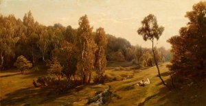 Ukrainian Lanscape by Wladymir Donatowicz Orlowski Oil Painting