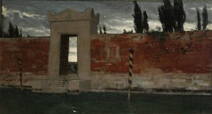Cemetery in Venice, sketch by Wladyslaw Czachorski Oil Painting