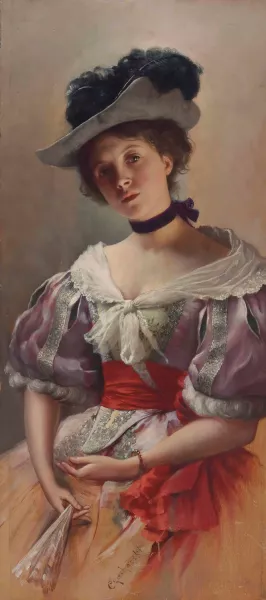 Jeune belle by Wladyslaw Czachorski Oil Painting
