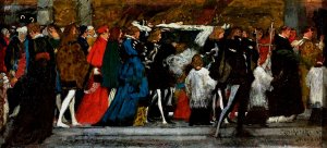 Julia's Funeral by Wladyslaw Czachorski Oil Painting