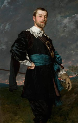 Portrait of Stanislaw Czachorski by Wladyslaw Czachorski Oil Painting