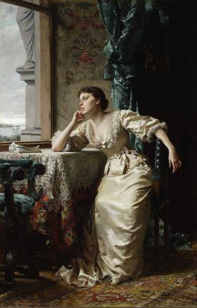 Reverie  by Wladyslaw Czachorski - Hand-Painted Oil Painting Reproduction