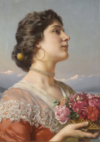 The Bouquet by Wladyslaw Czachorski - Hand-Painted Oil Painting Reproduction