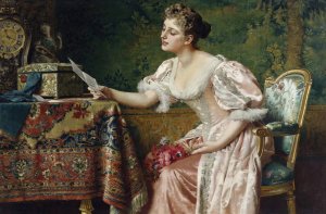 The Invitation by Wladyslaw Czachorski Oil Painting
