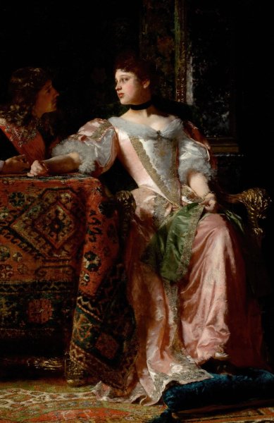 The Proposal  by Wladyslaw Czachorski - Hand-Painted Oil Painting Reproduction