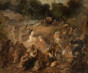 Baptism of Lithuania by Wladyslaw Luszczkiewicz Oil Painting