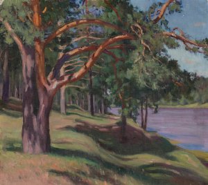 Forest on the Neman I by Wladyslaw Majewski Oil Painting