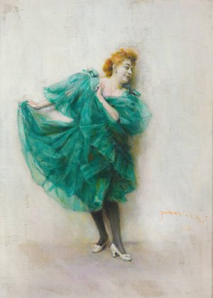 A Dancer by Wladyslaw Podkowinski Oil Painting