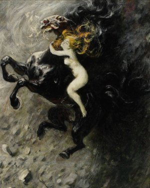 Frenzy, sketch by Wladyslaw Podkowinski Oil Painting