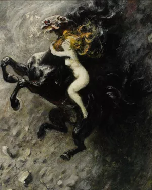 Frenzy, sketch by Wladyslaw Podkowinski Oil Painting