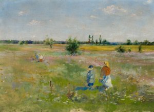 In the meadow by Wladyslaw Podkowinski Oil Painting