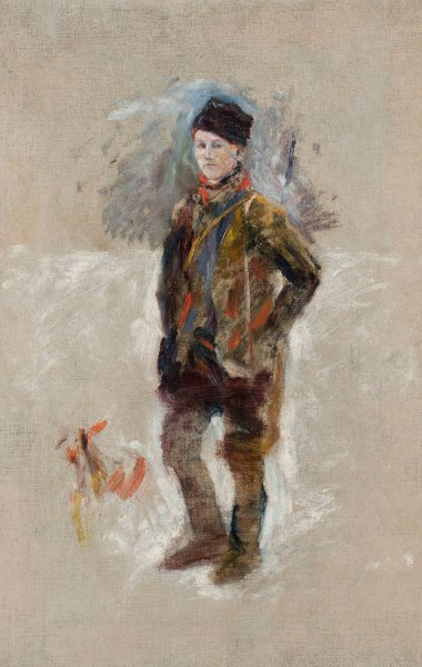 Portrait of GoSciminski, sketch  by Wladyslaw Podkowinski - Hand-Painted Oil Painting Reproduction