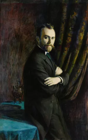 Portrait of Konrad Dynowski by Wladyslaw Podkowinski Oil Painting