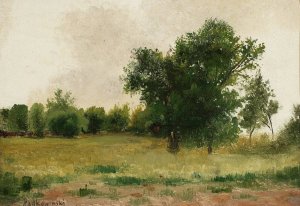 View of Saska Kepa by Wladyslaw Podkowinski Oil Painting