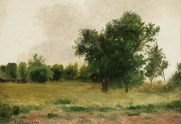 View of Saska Kepa by Wladyslaw Podkowinski - Hand-Painted Oil Painting Reproduction