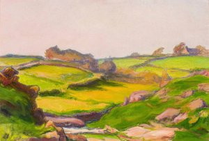 Field in Janowiec by Wladyslaw Slewinski Oil Painting