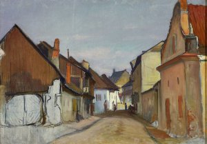 Lubelska Street in Kazimierz Dolny by Wladyslaw Slewinski Oil Painting