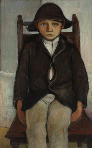 Orphan from Poronin by Wladyslaw Slewinski Oil Painting