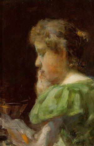 Portrait of a woman by Wladyslaw Slewinski Oil Painting