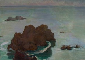 Rocky isle by Wladyslaw Slewinski Oil Painting