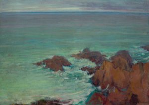 Sea in Brittany by Wladyslaw Slewinski Oil Painting