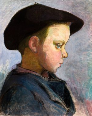 Study of a Boy by Wladyslaw Slewinski Oil Painting
