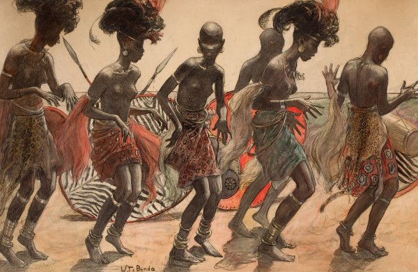 The Dance  by Wladyslaw Theodore Benda - Hand-Painted Oil Painting Reproduction