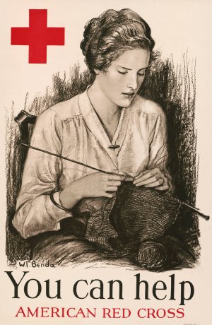You can help-American Red Cross by Wladyslaw Theodore Benda Oil Painting