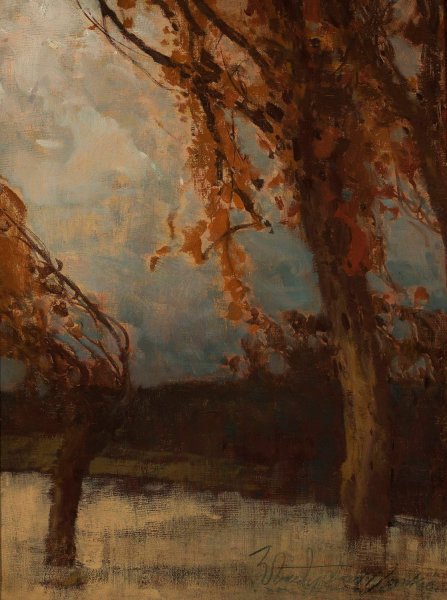 Main Product Photo of Autumn trees  Painting by Wladyslaw Wankie