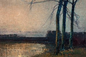Dusk - Moonrise II by Wladyslaw Wankie Oil Painting