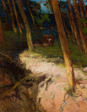 In the forest by Wladyslaw Wankie Oil Painting