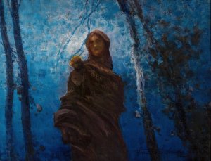 Moon Night by Wladyslaw Wankie Oil Painting