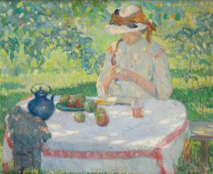 In the Garden by Wlodzimierz Blocki Oil Painting