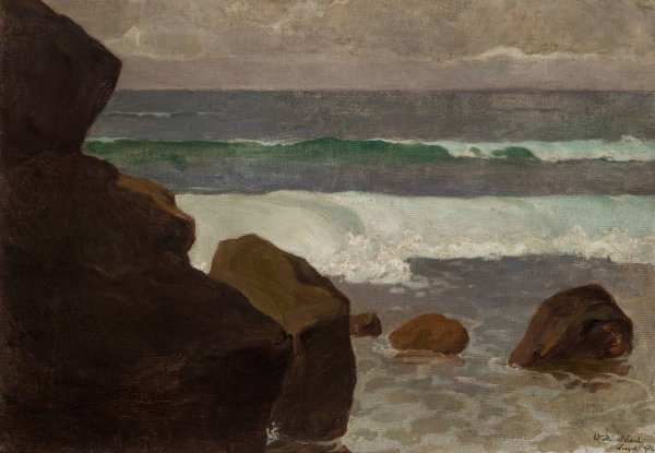 The Neapolitan Coast  by Wlodzimierz Blocki - Hand-Painted Oil Painting Reproduction