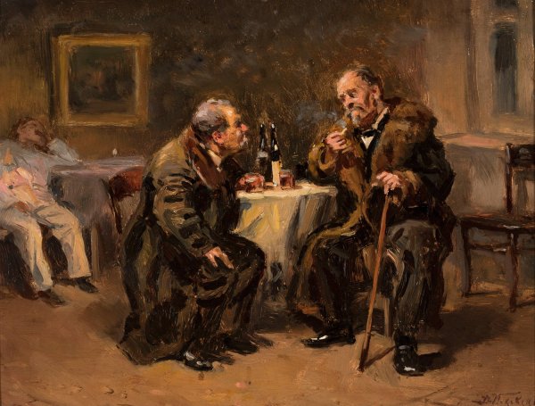 Main Product Photo of Conversation Painting by Wlodzimierz J. Makowski