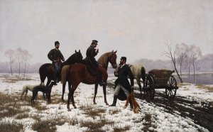 Whippers-in resale a hunted fox to dealers by Wlodzimierz Los Oil Painting