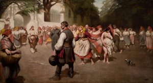 A Wanton from Bronowice by Wlodzimierz Tetmajer Oil Painting